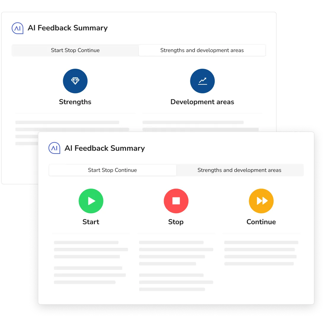 AI-generated summaries for personal development