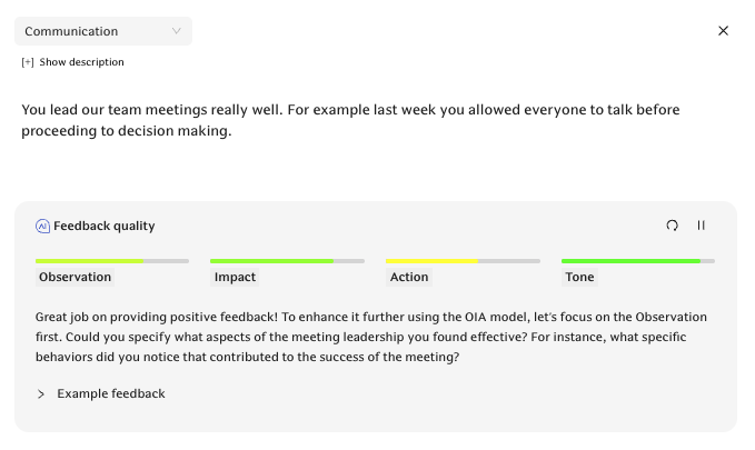 AI Feedback Coach helps you write better feedback