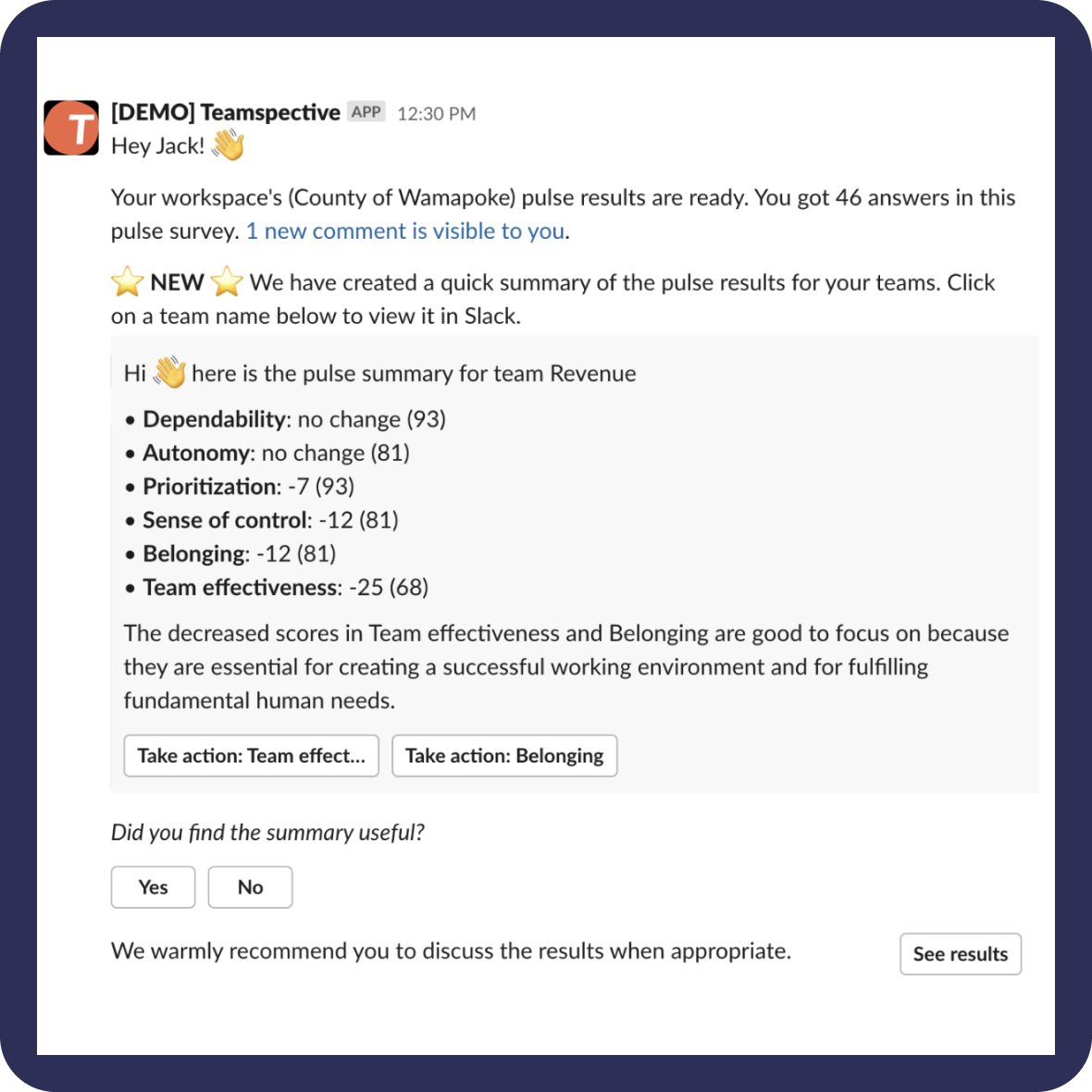 AI-powered Pulse Snapshots mock up 2