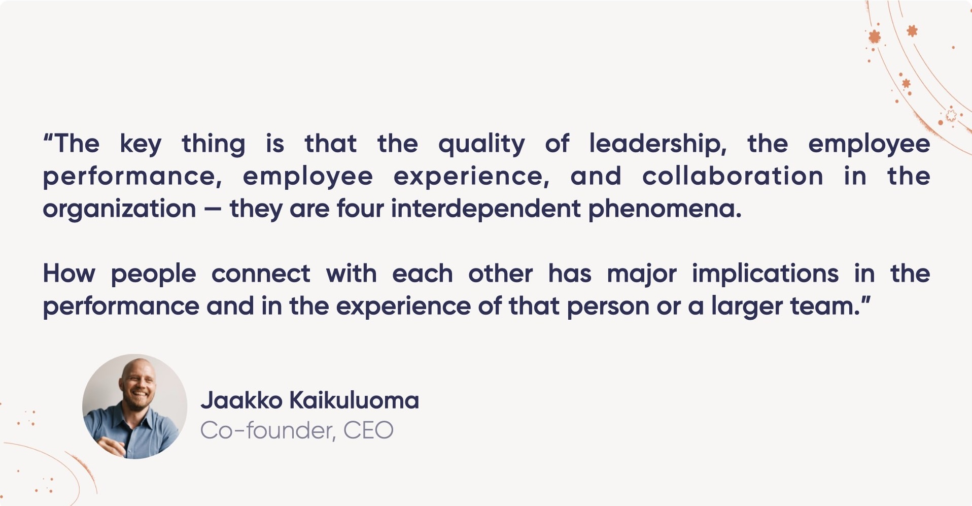 ONA's interdependance with employee engagement and quality of leadership