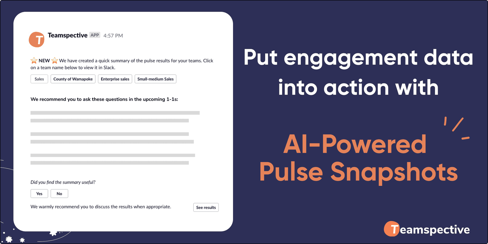 AI-powered Pulse Snapshots mock up